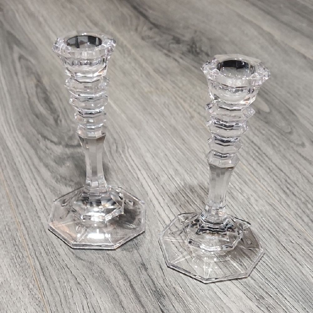 Glass Candlestick Holders